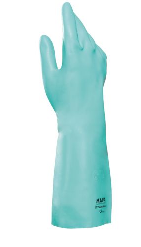 Handschuhe ULTRANITRIL 493, Nitril, Gerade Stulpe, Profil, 39cm - grn